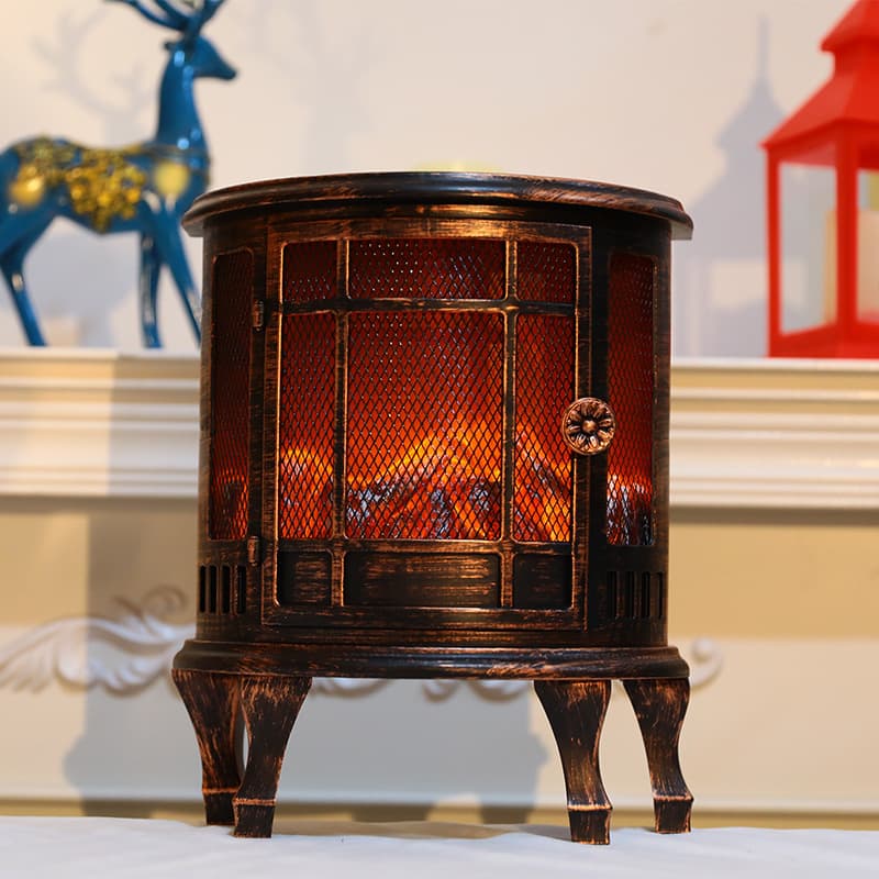 2021 New Fireplace Charcoal Wind Lantern Fire Pit Ornament for Christmas Scene Decoration, Window Display, and Home Decor.