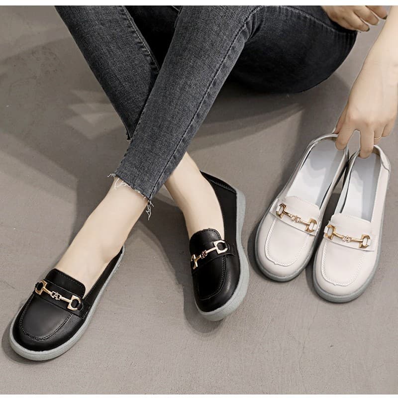 [Factory Direct] Soft Sole Shallow Mouth Comfortable Work Flats for Women 2025 New Casual Shoes