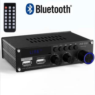 AS-22 Digital Bluetooth Amplifier with U Disk Card Reader Radio, 2.0 Channel Car and Home Mini Amplifier