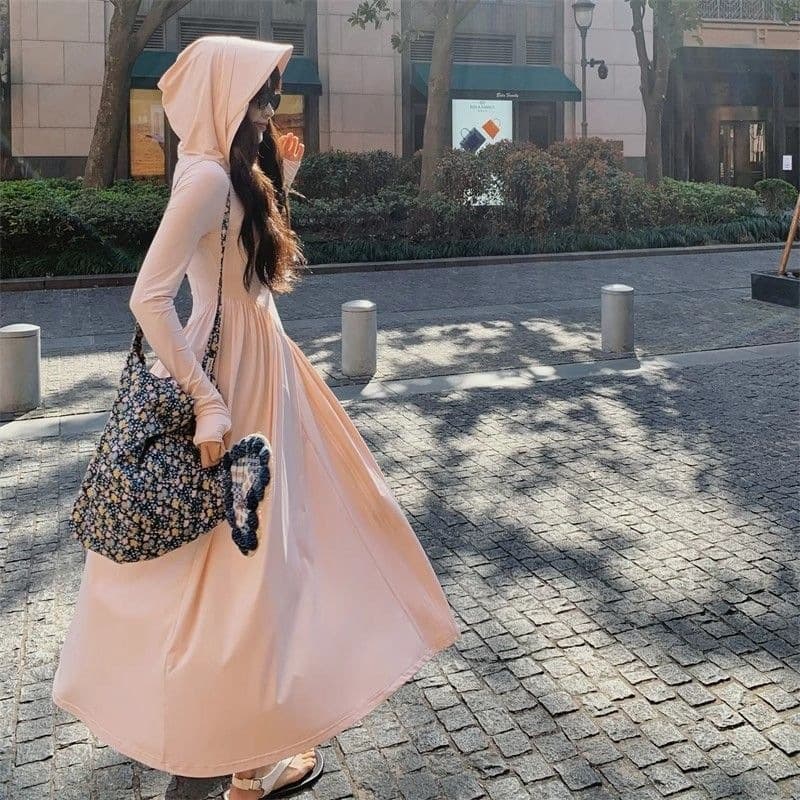 Women's Sun Protection Jacket 2026 New Summer Breathable UV-Proof Outdoor Extra-Long Ice Silk Lightweight Coat