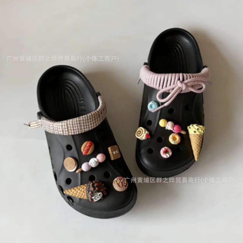 Star Beiya Ice Cream Cone DIY Detachable Shoe Charms Cute Versatile Unisex Non-Slip Couples Crocs Sandals