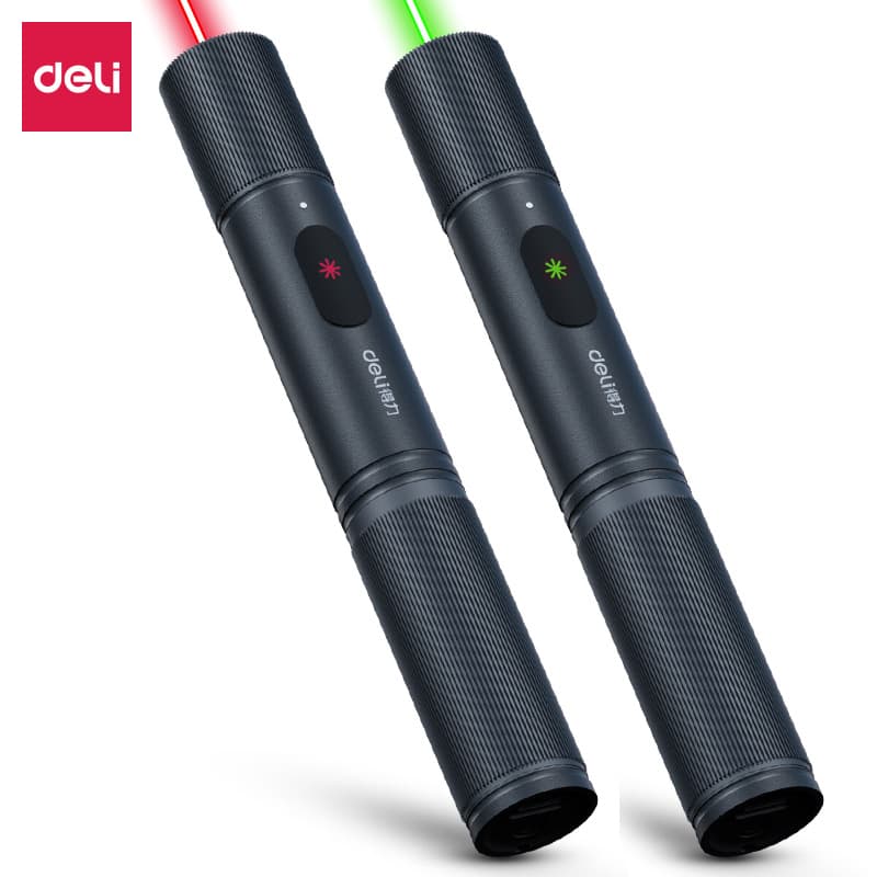Deli MA301 red light pen MA302 green light pen rechargeable lithium battery sales teaching lecture conference demonstration pen