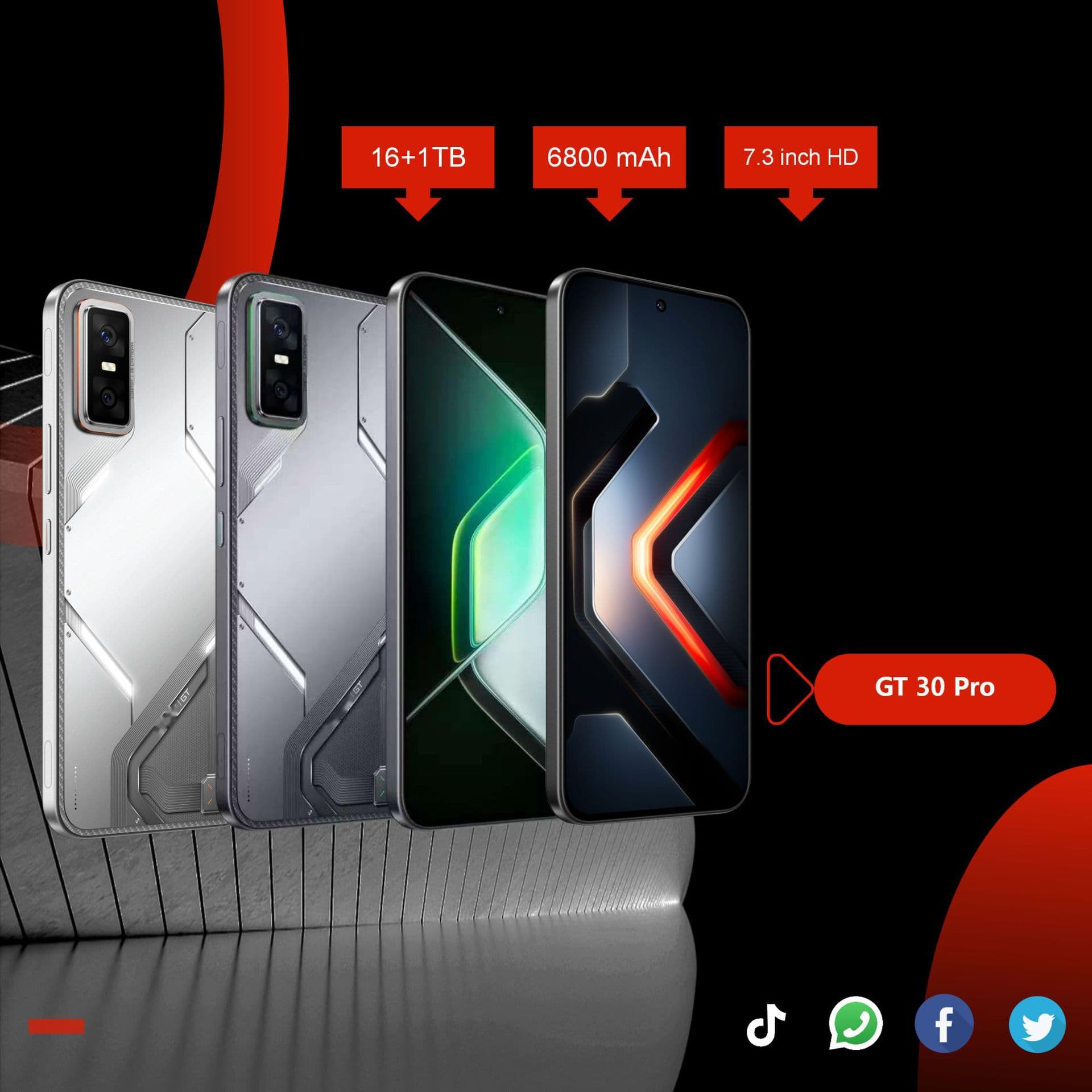 GT 30 Pro Cross-Border E-Commerce Hot Selling Smart Android 4G Phone In Stock New 16+1TB