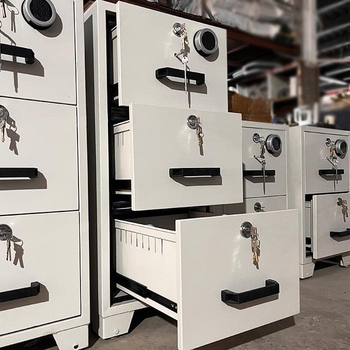 Manufacturer Safe, 3-Drawer Fireproof Cabinet, Fireproof Three-Drawer Card Box, Filing Cabinet
