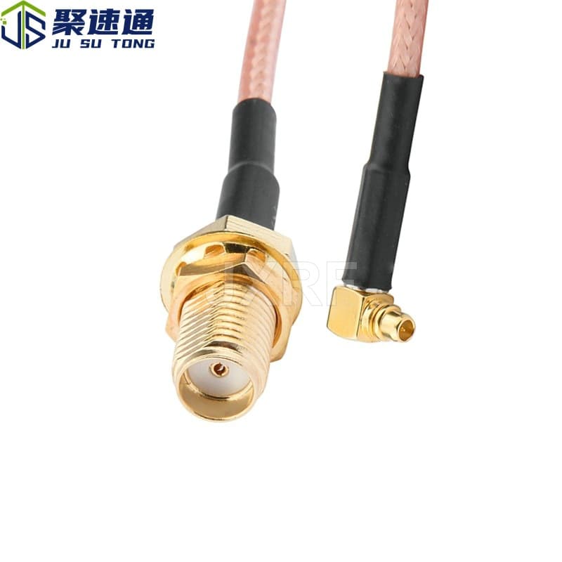 SMA to MMCX Coaxial RF Cable, SMA Female to MMCX Male Right Angle RG316 Jumper RF Adapter Cable