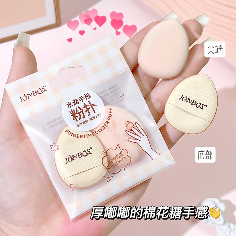 JONBOS mini thumb puff concealer foundation puff cushion concealer finger makeup sponge
