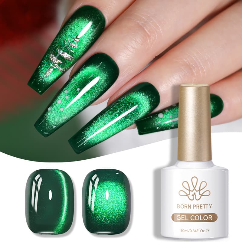 BORN PRETTY foreign trade new emerald fruit cat eye gel emerald popular ice-penetrating cat eye nail polish