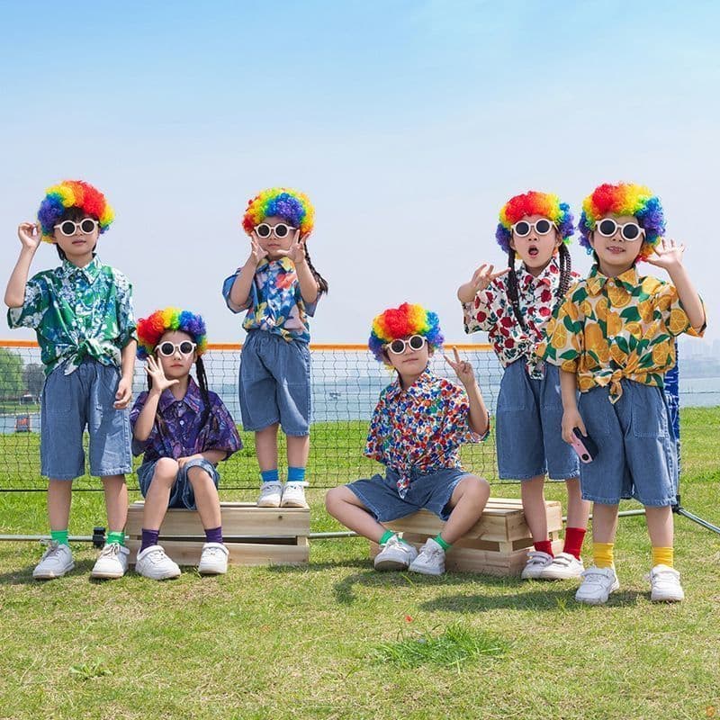 Kindergarten Dance Performance Costume, Sports Day Children's Cheerleader Outfit, Elementary Student Retro Hong Kong Style Stage Costume