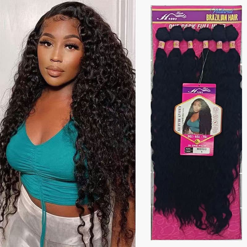 Cross-border Hot Selling Hair Weft Synthetic Fiber Hair Wendy Hair Curly Hair Weft Long Curly Wig Factory Wholesale
