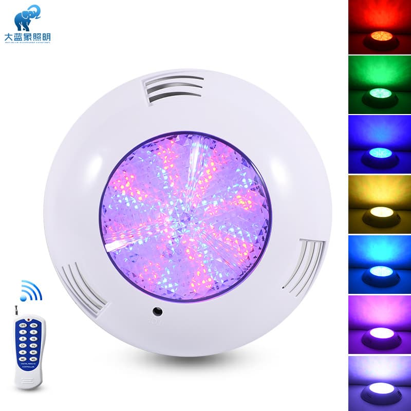 Cross-border exclusive outdoor waterproof LED pool light 12V multicolor remote control underwater light pool wall-mounted landscape light