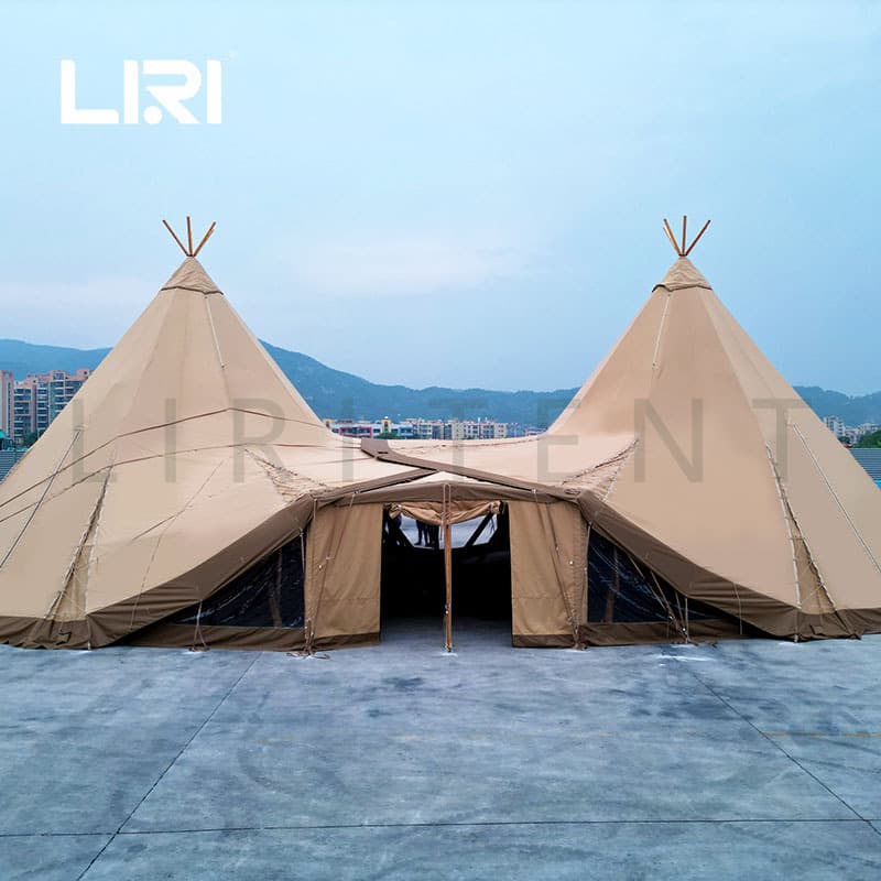 Campsite wild luxury hotel tent large Indiana teepee tent luxury restaurant tent Liri for sale