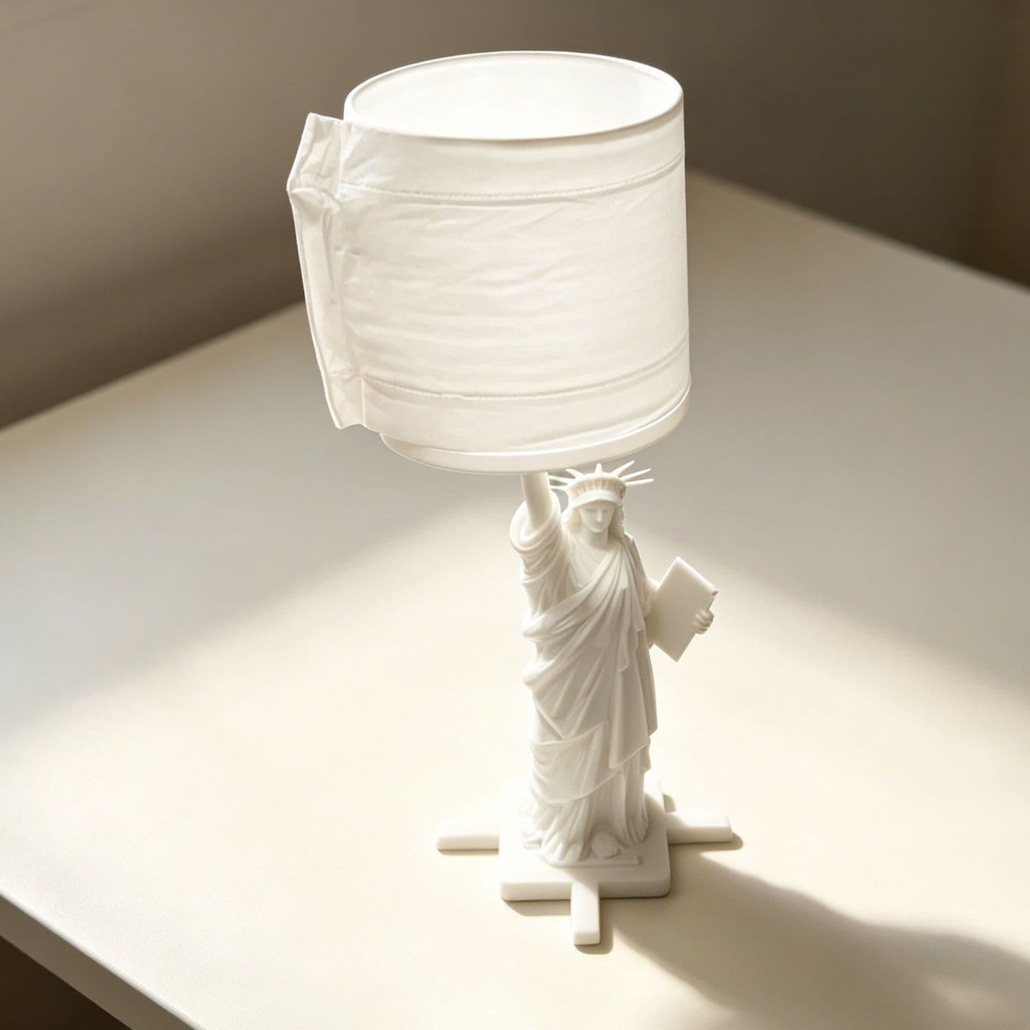 Statue of Liberty Toilet Paper Holder 3D Printed Liberty Goddess Toilet Paper Holder European American Style Decoration
