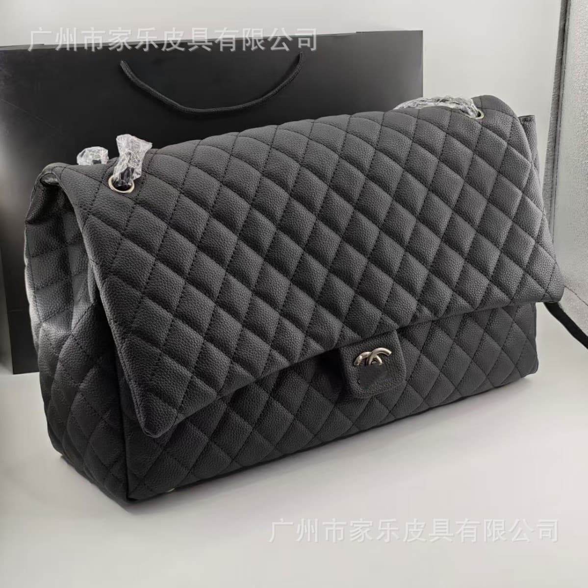 [Guangzhou Bags] Cross-border New Chanel-Style CF Women's Airport Bag Large Capacity Crossbody Bag Genuine Leather Women's Shoulder Bag
