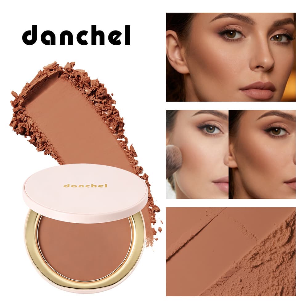 Cross-border makeup danchel soft focus contouring powder matte matte nose shadow long-lasting makeup three-dimensional bronze contouring tray