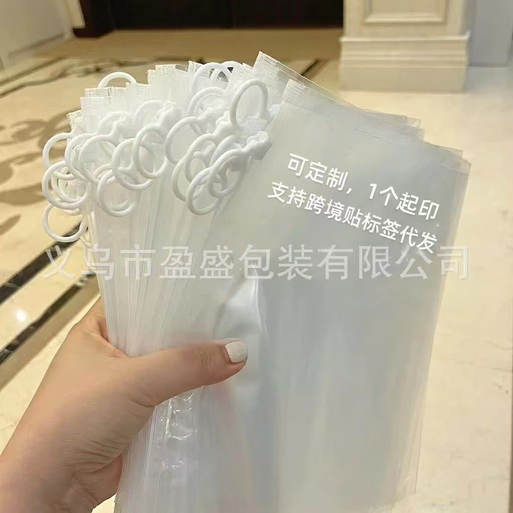 Moisture-Proof Thickened Storage Bag Toy Classification Travel Portable Artifact Cosmetic Split Bag Transparent Pull Ring Bag