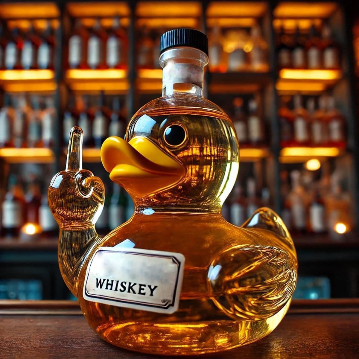 Cross-Border Funny Whiskey Duck Bottle, Interesting Whiskey Duck Bottle Ornament and Decanter