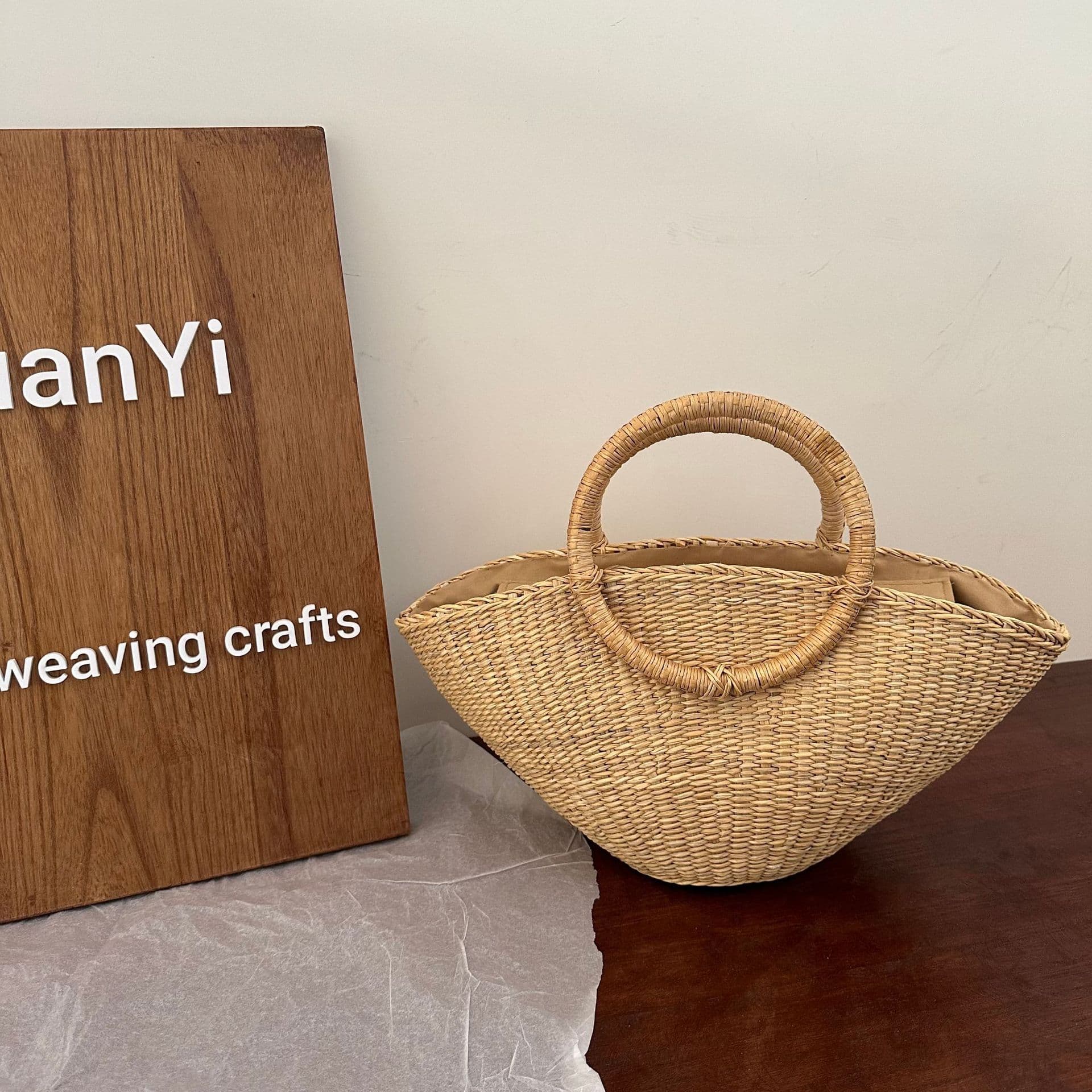 Wholesale Straw Bags Trendy Women's Handbags Woven Straw Bag Fashion Casual Woven Bag Beach Vacation Sand Bag