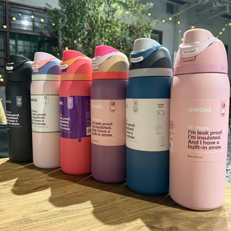 Owala Fruit Cup Amazon Best-Selling Outdoor Portable Straw Cup with Dual Drinking Modes, Large Capacity Vacuum Insulated Tumbler