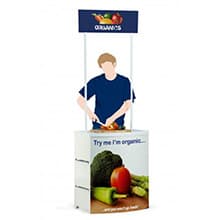 Promotional Table, Street Stall, Foldableing Table, Mobile Night Market Trolley, Portable Tasting Display, Floor Push Advertising Display Stand