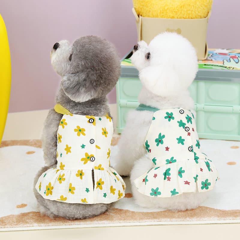Dog Clothes Pet Clothing Skirt Teddy Bichon Pomeranian Poodle Cat Skirt 24 Spring and Summer Yayan Suspender Skirt