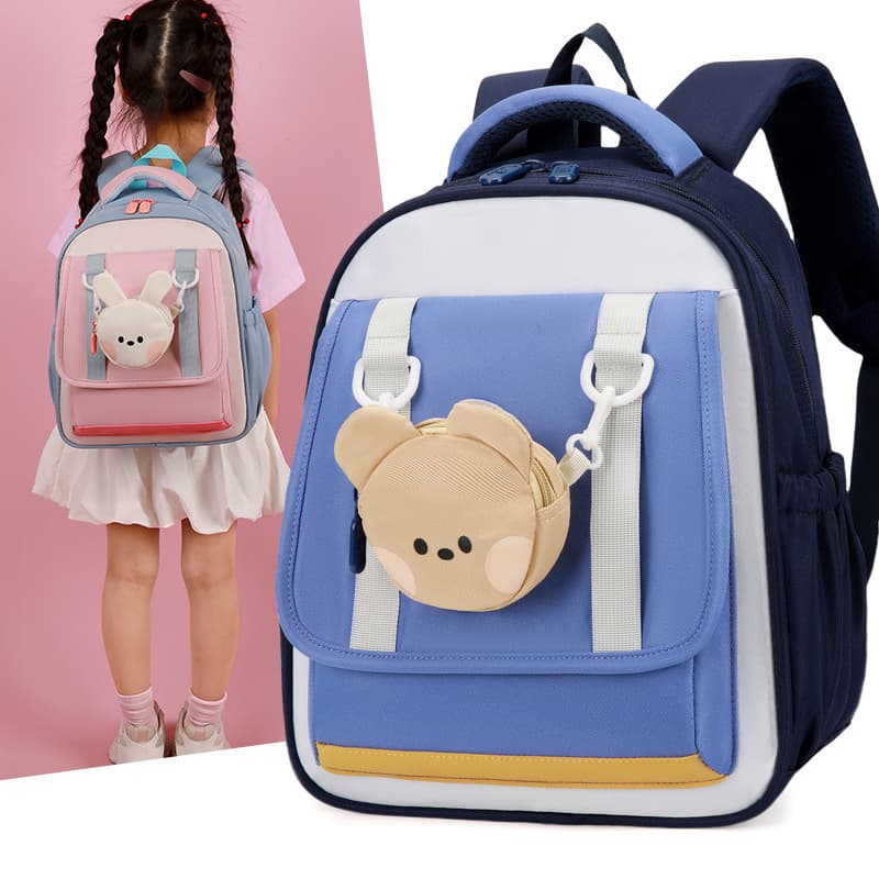 New Kindergarten Backpack for Boys and Girls, Preschool and Elementary School Children, Double Shoulder Bag