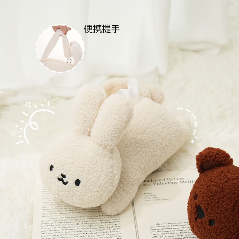 Original Cute Rabbit Tissue Box for Bedroom Living Room Desktop Decoration Creative Cartoon Multifunctional Tissue Holder