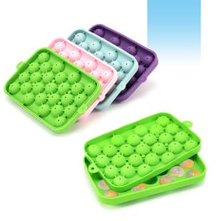 In Stock DIY Homemade Grape Soap Mold Silicone Ice Cube Tray Round Ice Ball 25 Grid with Lid Handmade Soap Mold