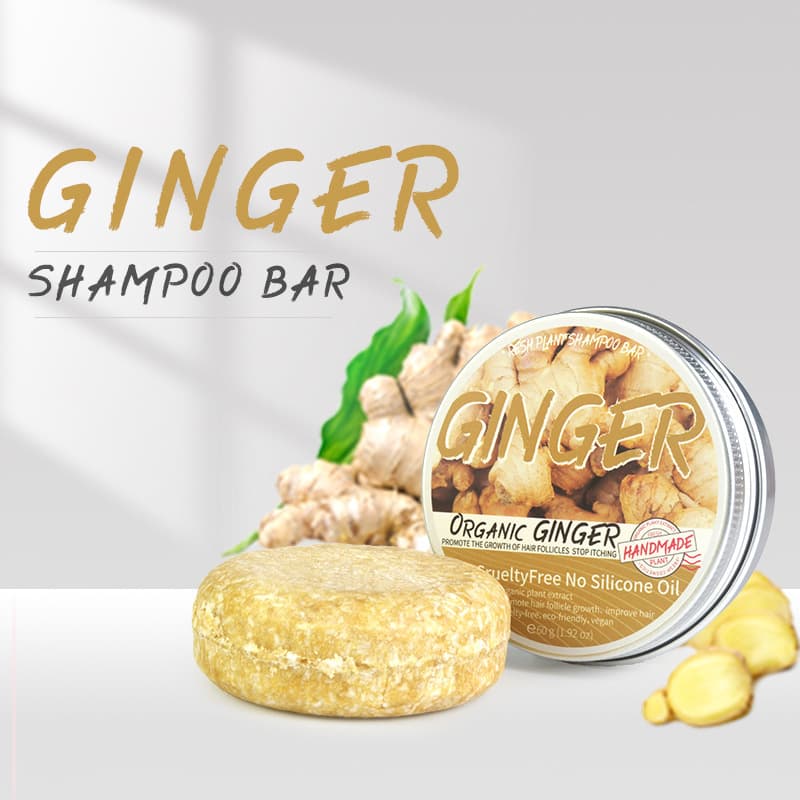 Ginger and Turmeric Shampoo Bar TUME Cross-border Trade He Shou Wu, Ginkgo Biloba, and Cedar Leaf Shampoo Bar Natural Plant Hair Soap