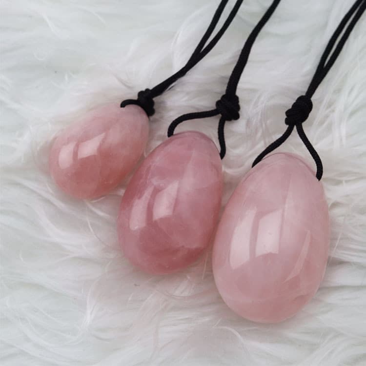 Pink Crystal Jade Egg, Amethyst Yoni Egg, Crystal Egg Massage Ball Postpartum Recovery 3-Piece Set Wholesale