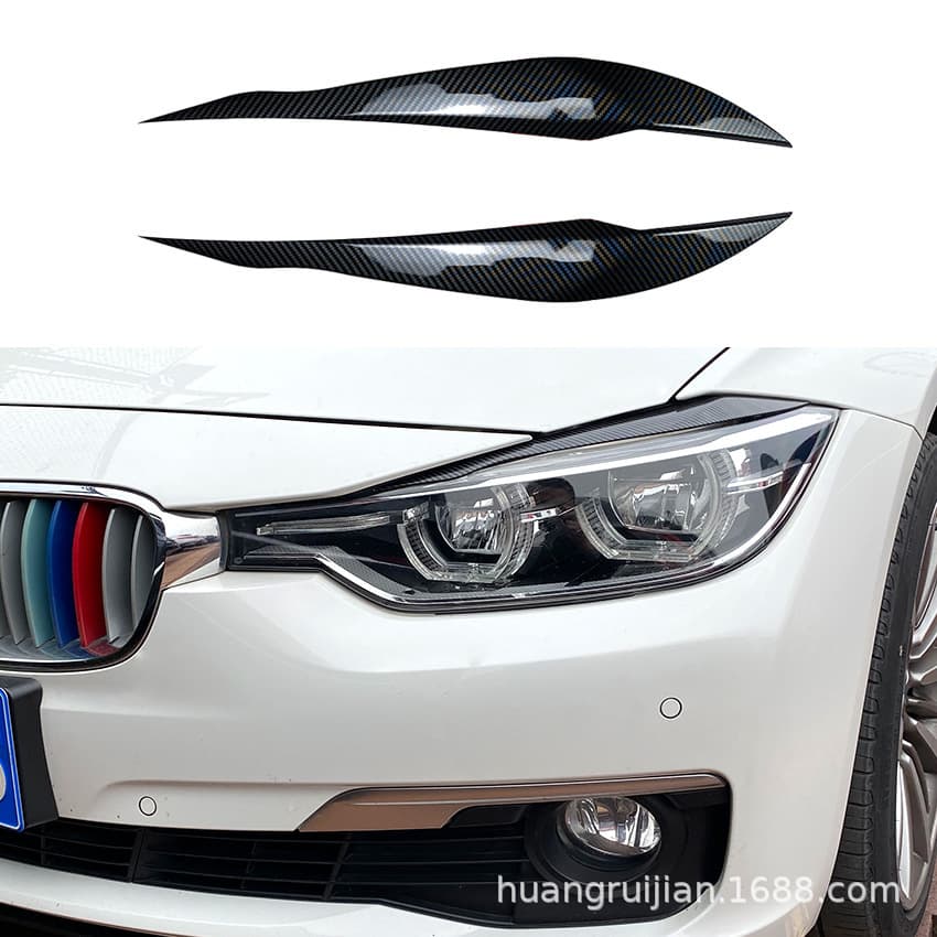Compatible with BMW 3 Series F30 F31 318i 320i 2012-2018 Front Headlight Eyebrow Decal Sticker Modification