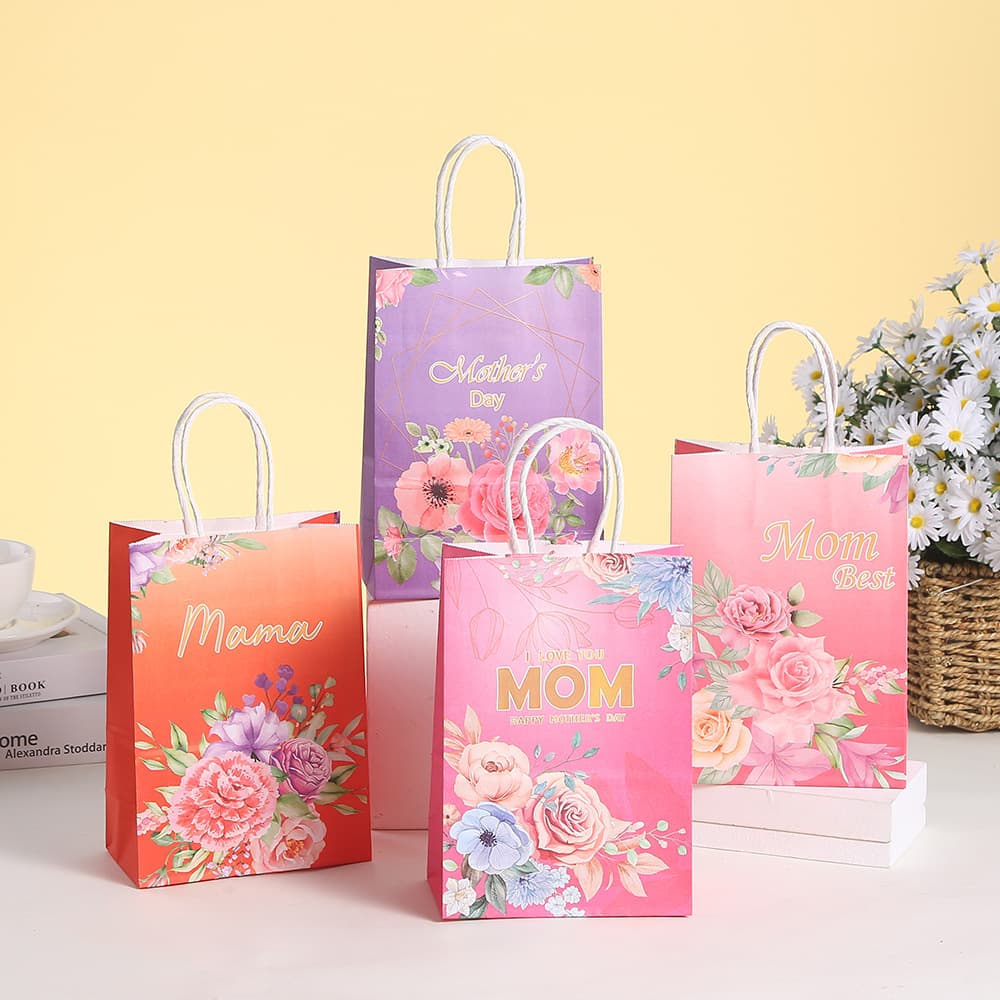 Special Offer Mother's Day Handbag Kraft Paper Bag Tote Storage Bag Party Favor Gift Bag Packaging Bag