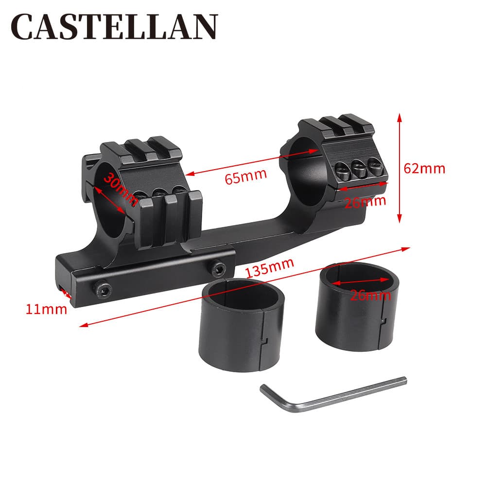 11mm Scope Tube Mount Rear Extended One-Piece Bracket 25.4/30mm Scope Tube Mount Rear Extended One-Piece Tube Mount