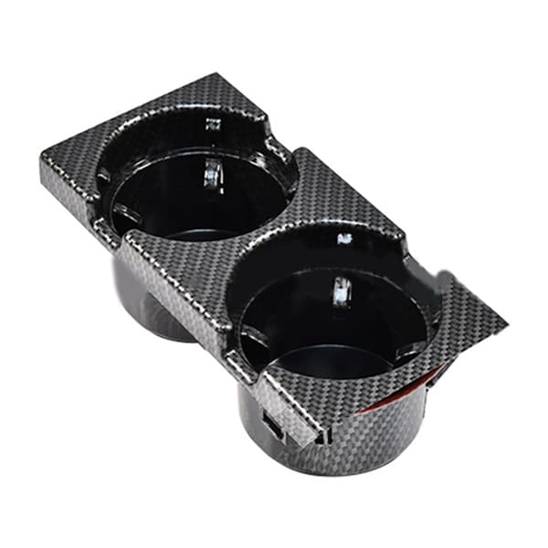 1 Set Color: Carbon Fiber Black Material: ABS Car Center Console Cup Holder Water Bottle Holder Coin Tray 5