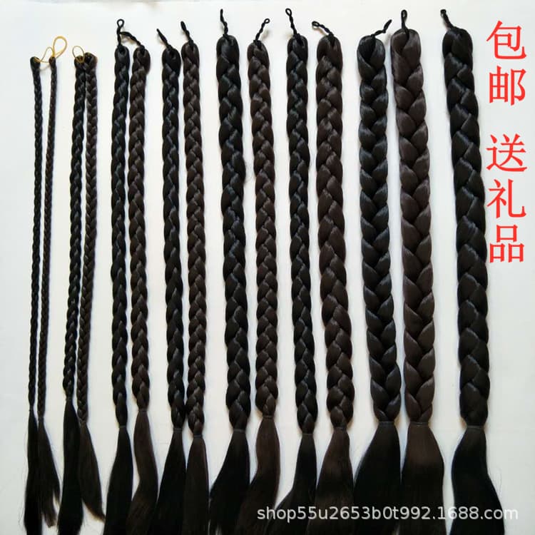 Braided Wig Ponytail for Performance, Ancient Costume Hair Accessories, Long Braid