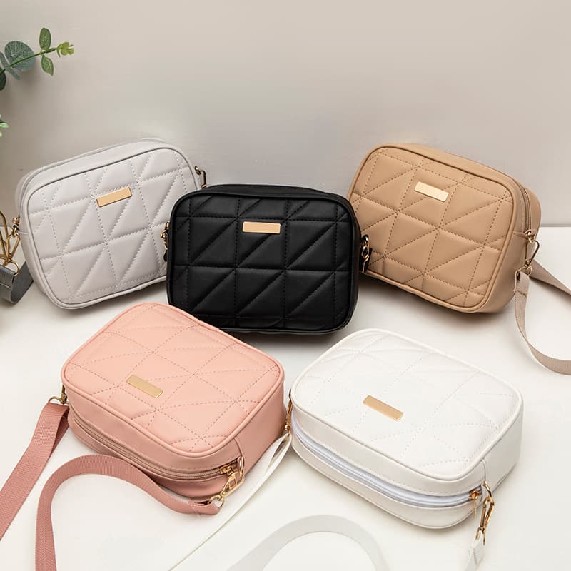 Small Crossbody Bag Ladies Bag New Fashion Korean Style Camera Bag Versatile One-Shoulder Women's Bag Diamond Quilted Bag Crossbody