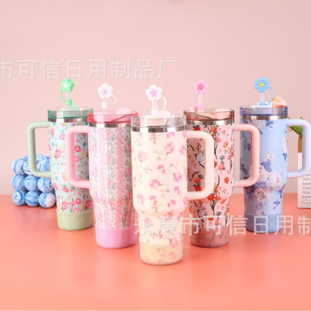 Stanley generation cross-border hot-selling Stanley thermos cup 40oz car cup stainless steel straw handle water cup