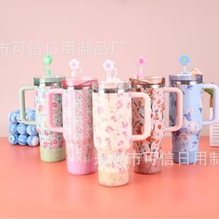 Stanley Generation One Cross-Border Best-Selling 40oz Car Cup Stainless Steel Straw Handle Water Bottle