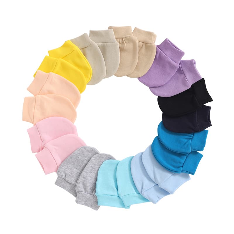 Foreign trade European and American newborn anti-scratch gloves, baby gloves, baby protective gloves, source factory, cross-border supply