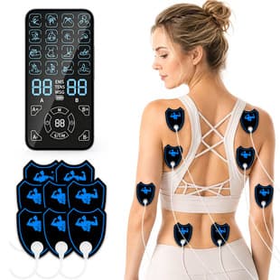 EMS Pulse Shoulder and Neck Muscle Meridian Therapy Device Portable 16-Mode Massager AB Four-Channel TENS Electrical Stimulation