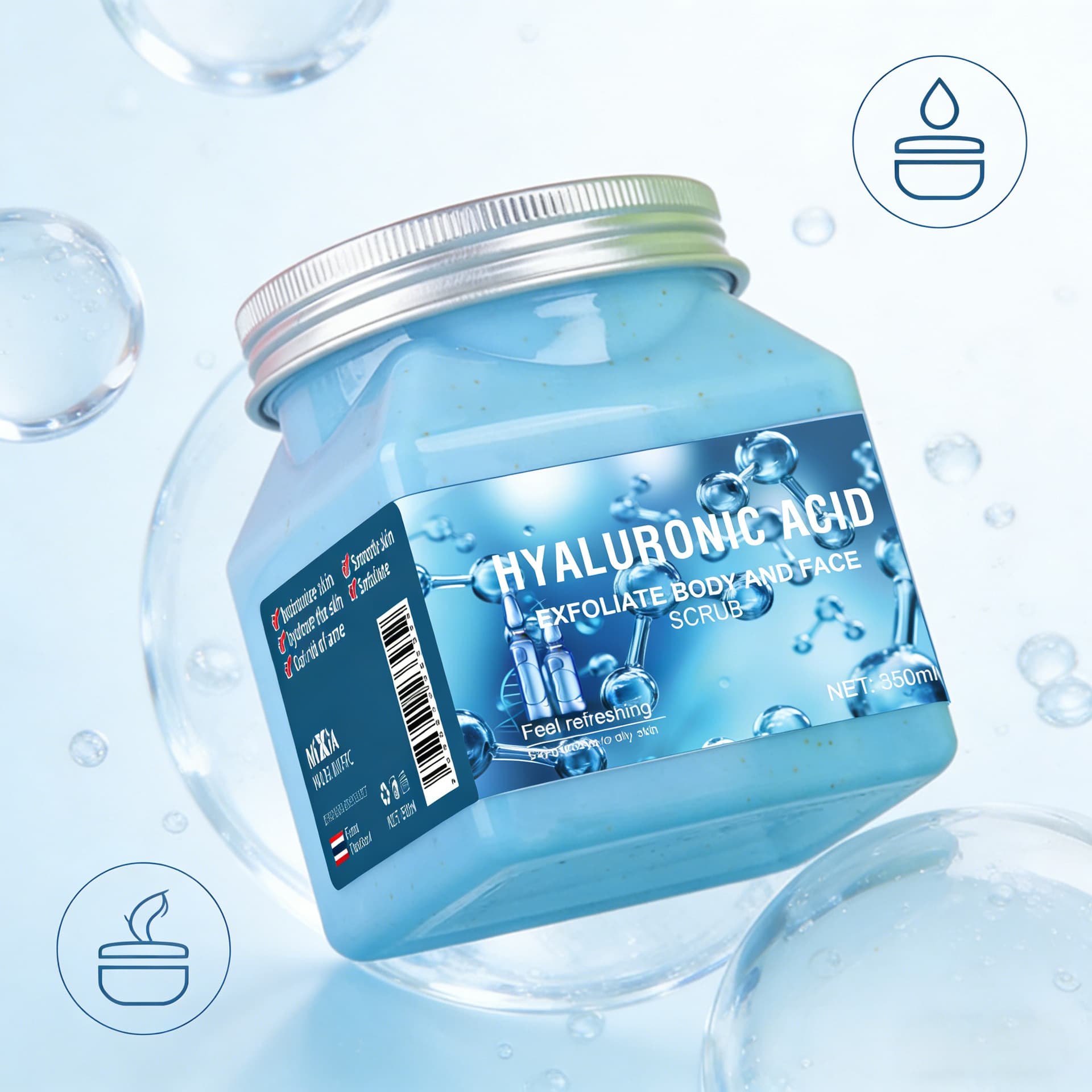 Body Scrub - Renews Skin, Smooths Whole Body, Removes Chicken Skin, Exfoliates, Deep Cleanses, Softens Skin
