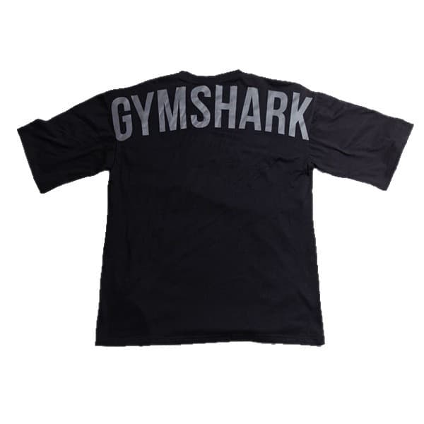 GYM Shark SHARK Men's Oversized T-Shirt Outdoor Sports Fitness Cotton Loose Fit Casual Short Sleeve Top