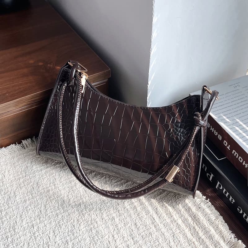 Cross-Border Women's Underarm Bag 2026 New French Simple Textured Shoulder Bag Ins Fashion Handbag