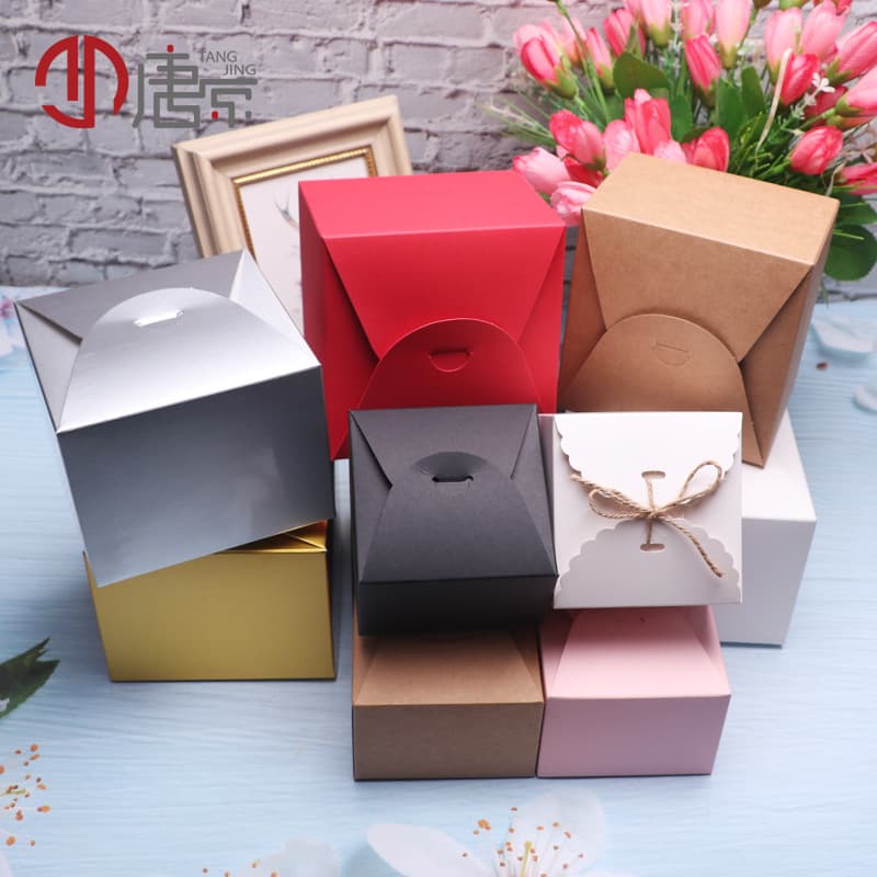 General Mini Gift Box - Wedding Candy / Chocolate Packaging Box, Mini Kraft Paper, Red Small Box, DIY Festive Gift Box