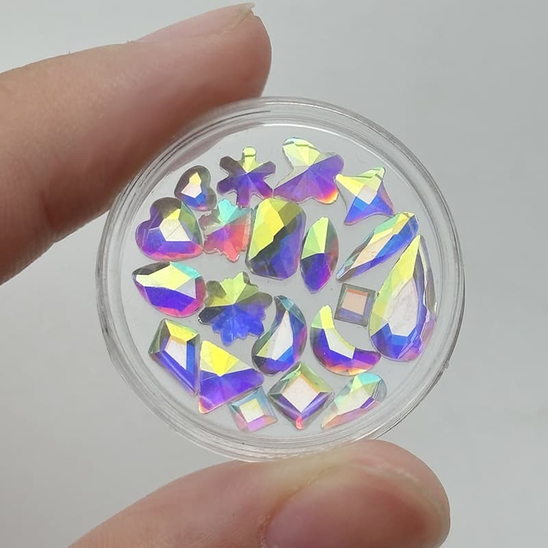 Fancy Shape Diamond - Iridescent Tooth Gems 3-Pack AB Color Tooth Gems Iridescent Tooth Gems Super Sparkly Tooth Gems 3-Pack