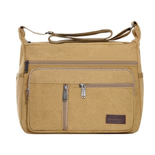 New Portable Labor Protection Multi-Compartment Canvas Tool Bag for Electricians and Decoration Sites, Wear-Resistant Large Bag