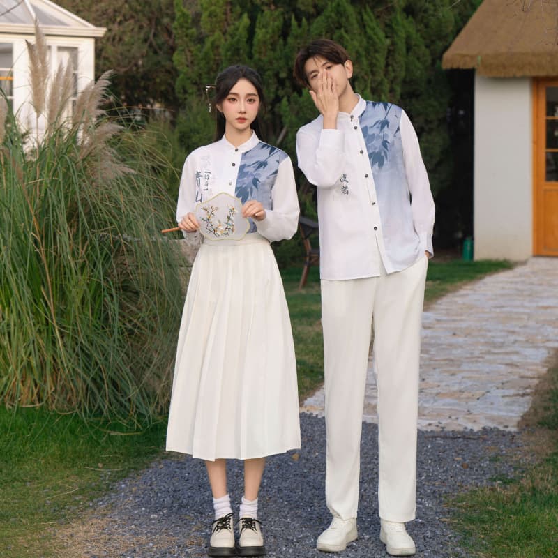 2025 New Chinese-style Graduation Gown for Middle and High School, Class Uniform for Recitation, Chorus Performance, Spring and Summer Sports Day