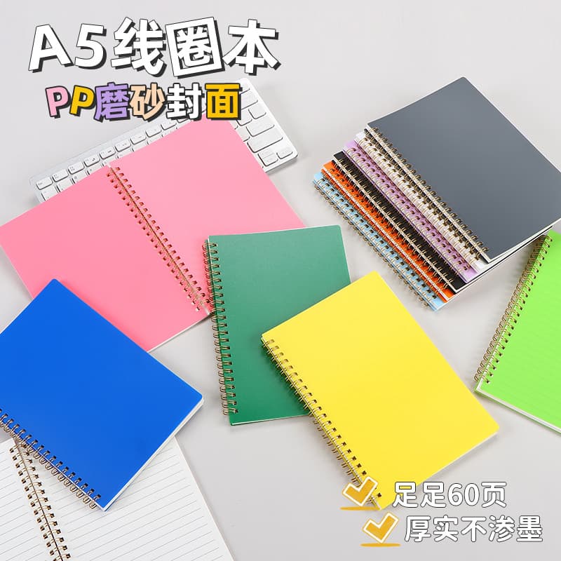 Wholesale A5 Coil Notebook High-Quality Student Notebook for Meetings, Promotional Sticky Notes, Small-Order Loose-Leaf Notepad Direct Sales