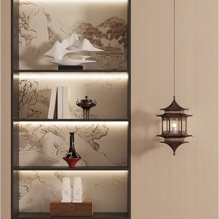 Yibeizi Song Dynasty aesthetic Zen ink landscape ornaments new Chinese style tea room desktop bookcase with soft decoration