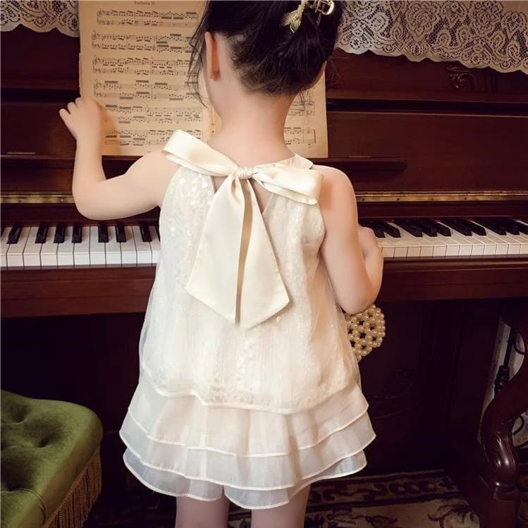 Girls Suit 2026 Summer New Style Children's Mesh Two-piece Set Female Baby French Style Shorts Suit