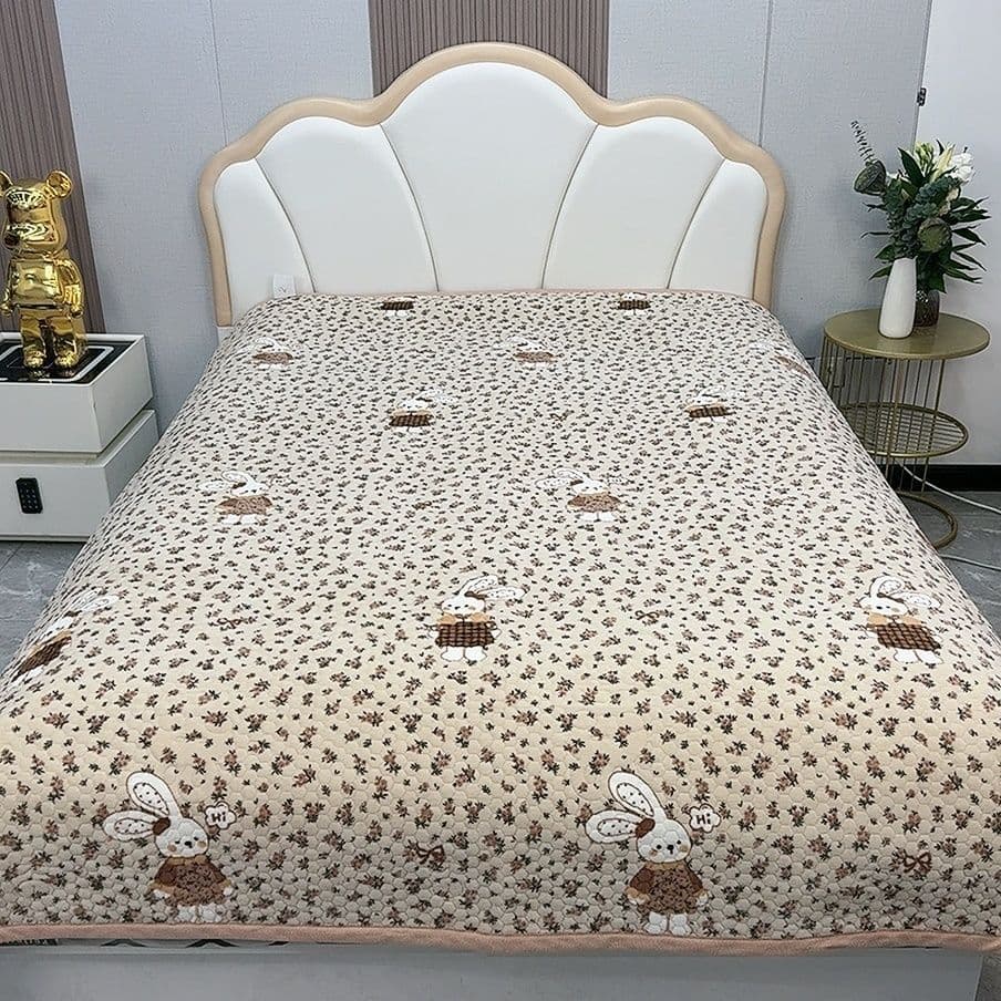 X5L Autumn/Winter New Fleece-Lined Double-Layer Bed Sheet: Comfortable for Home and Dormitory, Warm and Luxurious, High-End Style.